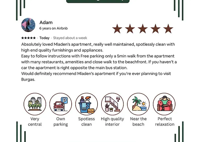 The Loft - Parking - Washer&dryer - Port View - Balcony Burgas